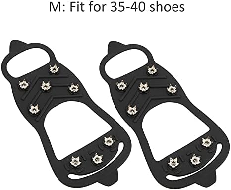 Qinlorgo Snow Shoe Spikes, Crampões de 8 dente multifuncionais para o Outdoor for Family forking