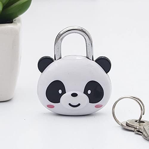 E-Out excelente desenho animado panda mini trava fofa bloqueio de segurança panda com 2 pcs chaves para bolsas escolares Armários