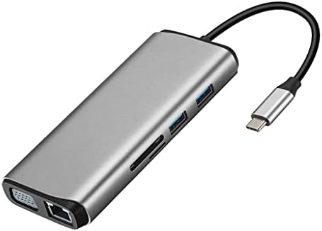 XDCHLK 11 em 1 USB C Hub, estação de acoplamento, adaptador multitor tipo C para/Pro/Air/IMAC Tipo C Dispositivo