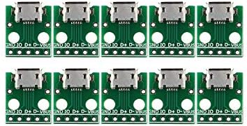 1/10/20pcs micro USB para mergulhar 2,54 mm Module Painel da placa do módulo de conector fêmea de 5 pinos 2,54 mm Micro USB PCB XF30,1pcs