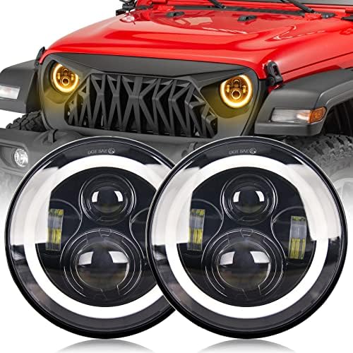 Uni-Shine Projecor 7 polegadas LED FOLTURON Compatível com Jeep Wrangler JK TJ CJ H6024 LED FARECLEME