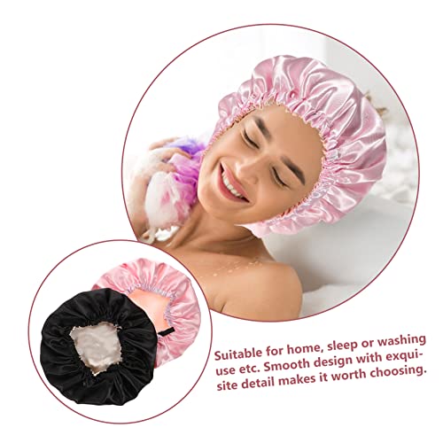 Hemoton 2pcs chuveiro Capace de girda de tampa de menina bandanas para mulheres Capas de banho Curador Capinho de banho