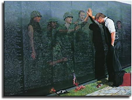 Reflexões de Lee Teter Pictures Militares Vietnã Veteranos Memorial Wall Art HD Print Room Memorial Decoration