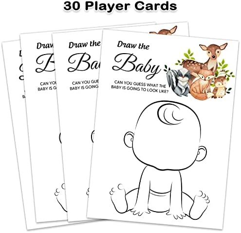 Cartões de jogo para chá de bebê, animais safari desenham o cartão de jogo do bebê para festa de chá de bebê ， engraçado