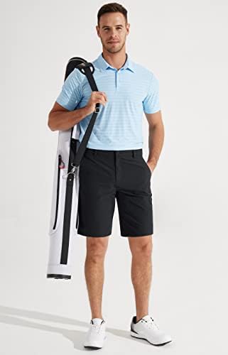 Libin Men's Golf Shorts 7 10 Surquitos de trabalho casual híbrido liso liso