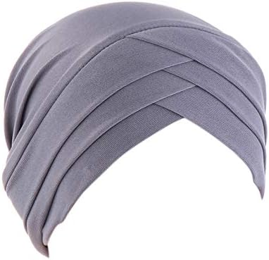 Fxhixiy Hijab Chemo Cancer Geipos Turbans Hats Cap tampa de cabelos Twisted Headwrap Helterwear para mulheres