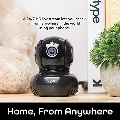 Geeni Sentinel 1080p HD Pan & Tilt Baby Security Smart Camera, câmera interna para segurança doméstica, nenhum hub necessário, a câmera inteligente funciona com a Alexa e o Google Home, requer 2,4 GHz Wi-Fi