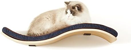 PLATA DE CAT LIORCE com confortável almofada de gato - onda de cama de gato moderno - poleiro de parede de gato flutuante minimalista