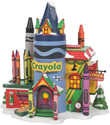 Departamento 56 Pólo Norte Crayola Village Crayon Factory Animated Lit Building, 10,24 polegadas, multicolor