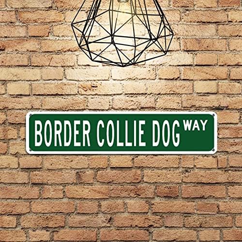 Border Collie Dog Metal Plate de parede para cães Presente da casa Sinais decorativos de parede border collie cão presente lata sinal