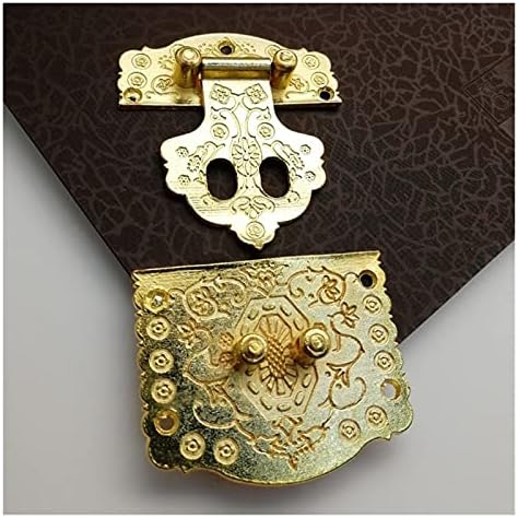 Dobradiça de hardware de dobradiça 10 peças de caixa de jóias de ouro de luxo trava de fivela de fivela de liga de zinco caixa