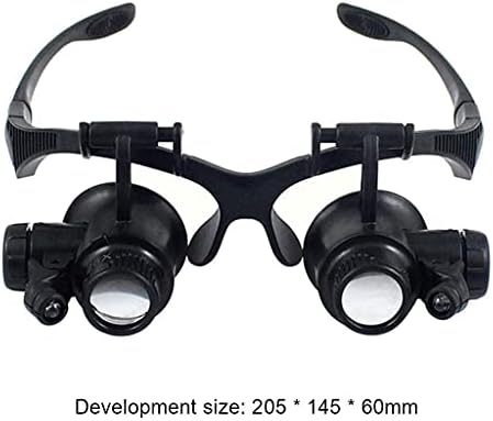 SFMZCM Usando óculos de lupa, ampliação de óculos de fita de cabeça usando lentes portáteis de óculos de lupa com LED