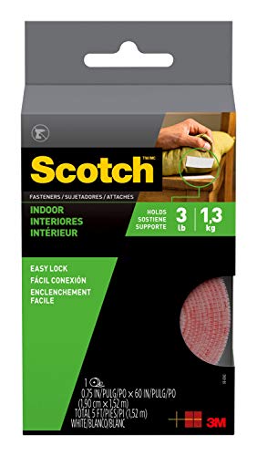 Scotch RF4740 Gancho e prendedores de pilha Aplicadores de fita, 0,75 x 5 pés, branco