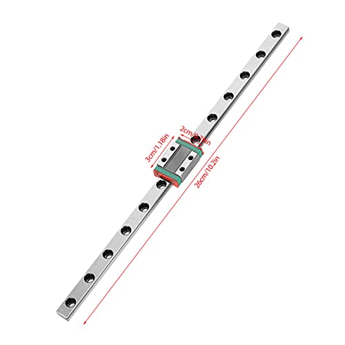Linear Guide Rail 9mm LML9B Rail de guia linear miniatura para mini conjunto de medições de precisão do bloco de trilho [6#]