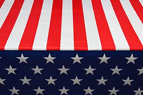 Requintado Retângulo premium de 12 pacote American Flag Design Toeira de mesa de plástico - Estrelas dos EUA e listras