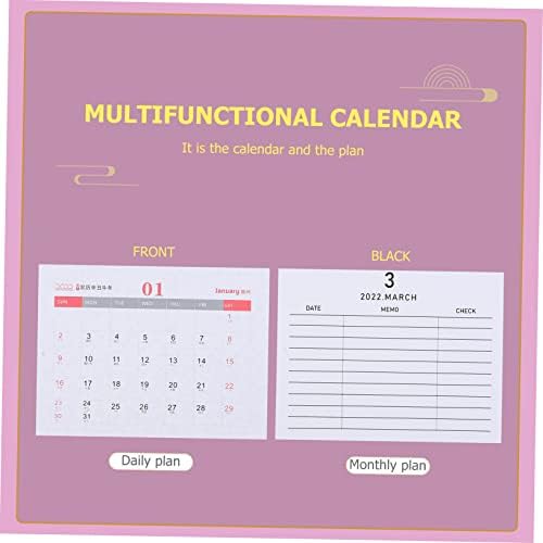 CIIEEO 1PC 2022 2022 Pequeno calendário de mesa Trabalho no bloco de notas de trabalho Desk no bloco de parede de parede de calendário da bobina do calendário Planejador de cronograma do calendário do calendário do calendário do calendário do calendário