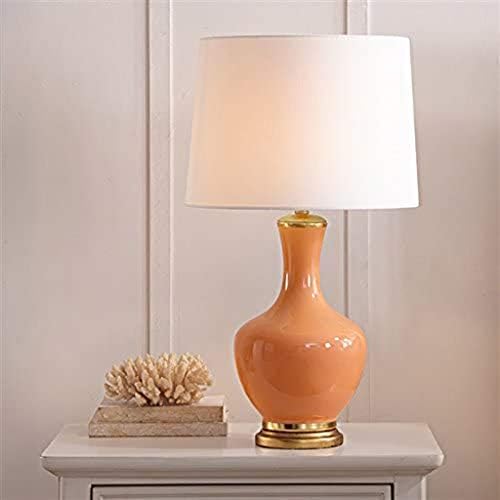 WSSBK Modern Home Art Deco Lâmpada de mesa, lâmpada de linho Cerâmica do abajur, adequado para sala de estar, quarto, lobby, estudo