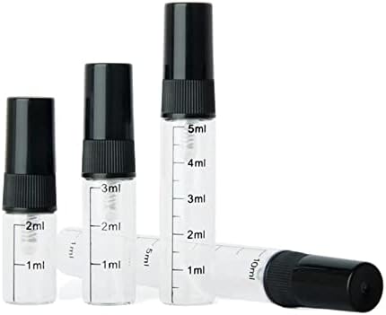 Premium 50/100pcs 2/3/5/10ml de garrafa de vidro de escala clara garrafas portáteis de perfume portátil PERFUME VIAGEM Atomizador