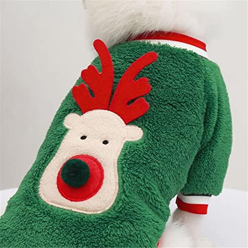 Roupas de fantasia de natal udebohe cão, rena de rena de pet -tear de Natal de pinça de pijamas para cães de cães pequenos gatos filhotes