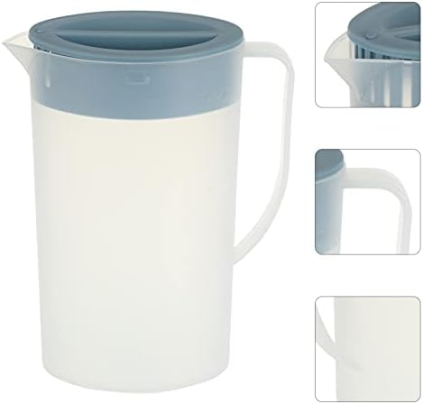Grande jarra plástica com tampa de água fria quente jarro de água para suco jarra de gelo chaleira de chá azul
