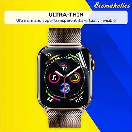Ecomaholics (pacote de 6 pacote atualizado com a Apple Watch 44mm Series SE 2022/6/5/SE Protetor de tela, anti -scratch,