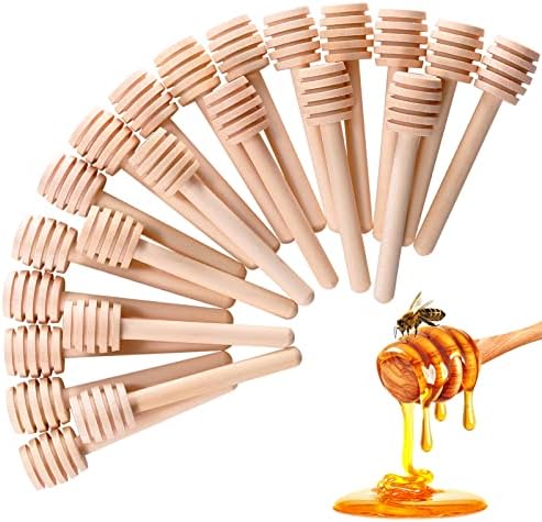 100 PCs Mel Dipper Sticks, Mini Mini Modelo Honeycomb Stick, Pequeno Mel Spoons Sticr Stick para dispensa de mel Dispense