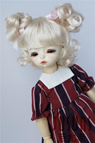 JD011 6-7 '' 16-18cm loiro charmoso Curl BJD Wigs 1/6 YOSD Synthetic Mohair Doll Wigs