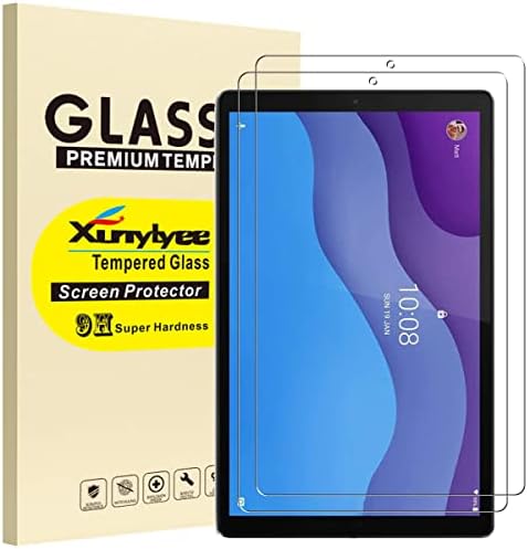 Xunylyee [Protetor de tela de 2 pacote compatível com Lenovo Tab M10 HD 2nd Gen 10.1 , vidro temperado para Lenovo Tab M10 HD 2ª geração TB-X306F/TB-X306X