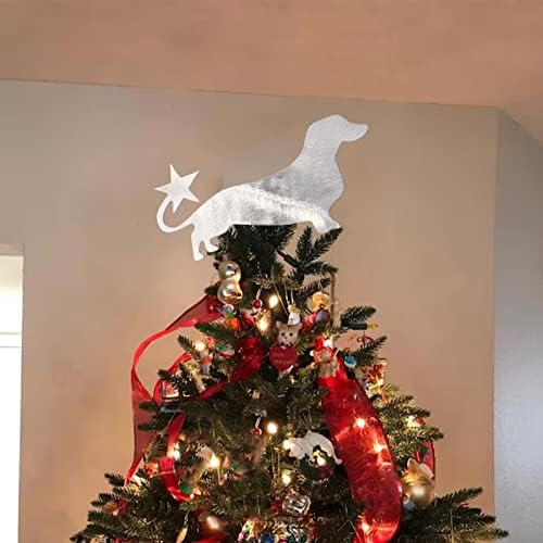 Pet Christmas Tree Topper Decoration Tree Tree Topper com vestido de festa em estrela para mulheres plus size