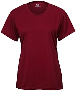 Badger Sport Feminino Feminino Malando Camiseta Athletic de Desempenho de Pescoço redondo