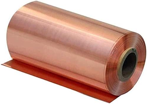 NIANXINN 99,9% de cobre puro Placa de folha de folha de metal T2 Rolo de alumínio de metal de alta pureza, 20x1000mm, espessura