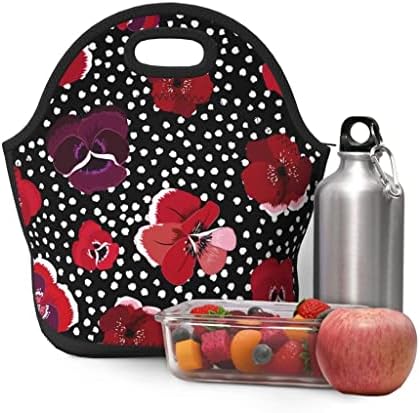Seijy lancheiras florais para mulheres lancheiras escolares de garotas comida frutas bebidas organizador bolsa de mercearia