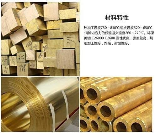 Folha de latão Huilun Placa de cobre Metal Metal Materiais industriais de resfriamento crua H62 Cu 150mmx150mm, 1,5mmx150mmx150mm