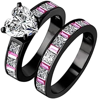 Noiva casamento amor coração zircon senhoras anel de noiva anel de moda anel de presente anéis de joias adolescentes