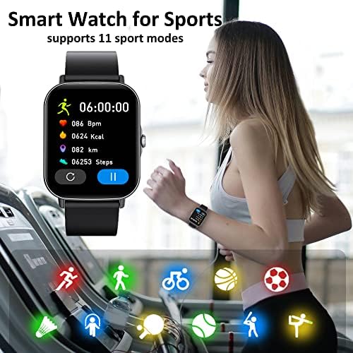 Hongmed Smart Watch Bluetooth Telefone Faz/atenda chamadas, Fitness Watch Android Phones iPhone Compatível, IP67 Rastreador