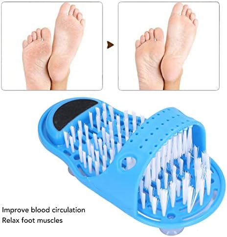 Esfriador do pé do chuveiro, limpador de pés simples, chinelos de massageador de chuveiro de pés de pé de pés para esfoliar a limpeza