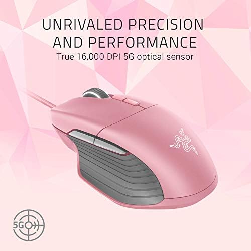 Razer Kraken Gaming Headset - Quartzo Pink e Basilisk Gaming Mouse: 16.000 DPI Sensor óptico - Iluminação Chroma