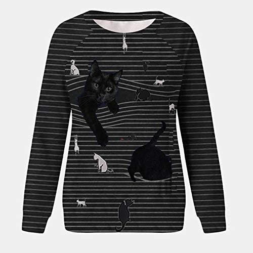 Party Cats Tops femininos solteiros fit winter camise