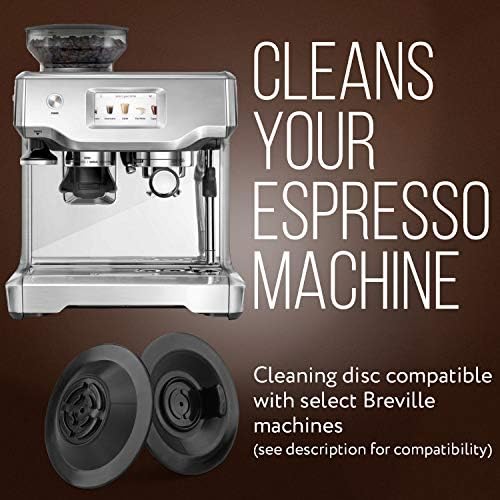 Disco de limpeza de café expresso impressa 2 para selecionar máquinas de café expresso Breville - disco de backflush de 54 mm