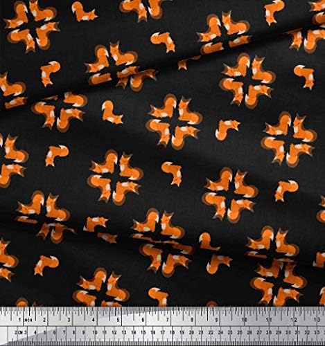 Soimoi Cotton Jersey Fabric Fox Kids Fabric Prints by Yard 58 polegadas de largura