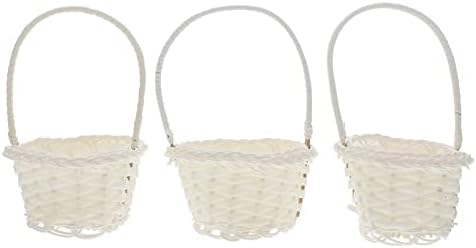 Homoyoyo Wicker Cestas de Willow, cesta de flores: cesto de piquenique com alça de vime Fruta cesta de cesta de cesta de cesta