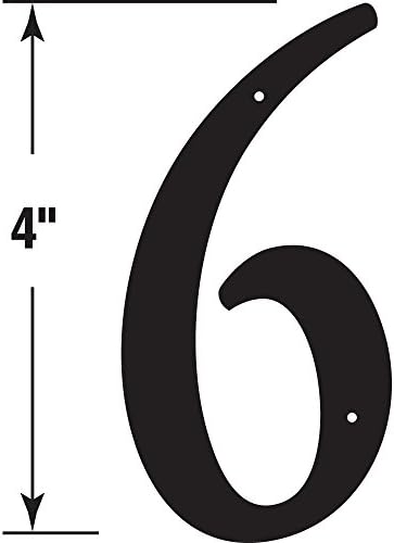 Prime-line MP4116-5 Número de endereço da casa 6/9, acabamento preto, Diecast de zinco, 4 polegadas