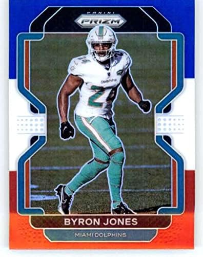 2021 Panini Prizm Prizm vermelho branco e azul 110 Byron Jones Miami Dolphins NFL Football Trading Card