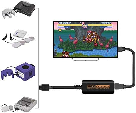 Schicj133mm 720p Play Console Adaptador de vídeo Alta clareza Fio elétrico para preto