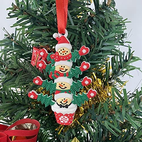 Nome em vaso Christmas Diy Tree Pingente Família Snowman pendente de Natal Garland de Natal