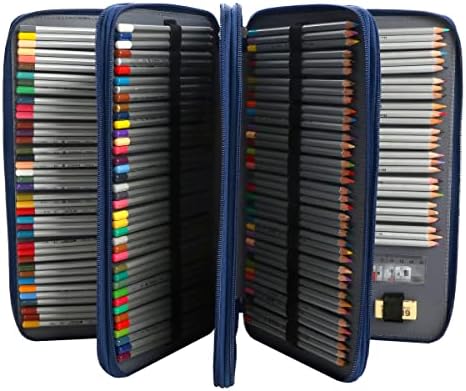 LBXGAP O organizador de caixa portátil portátil slot detém 300 PCs lápis com padrão de impressão para lápis de aquarela