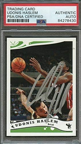 2005 TOPPS #125 UDONIS HASLEM ASSINADO AUTO