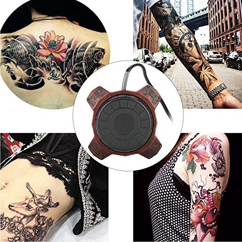 Kit de pedal de pé de tatuagem, interruptor multifuncional e prático de 360 ​​° para metralhadora de tatuagem com kit de cordão de clipe