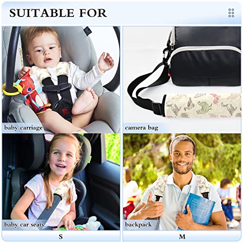 Galos de alça de assento de carro para crianças bebês 2 PCs tiras de assento de carro almofadas de almofada de ombro
