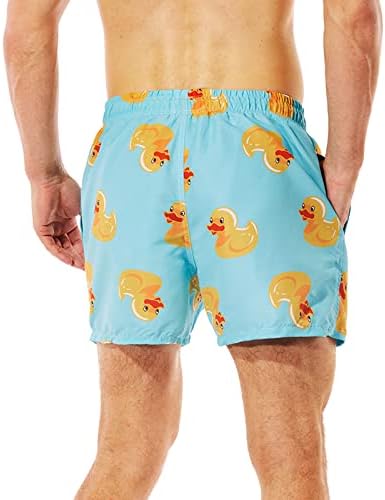 Masculino shorts roupas de banho de banho rápido de cintura elástica seca de baú de natação de roupas de banho tropicais